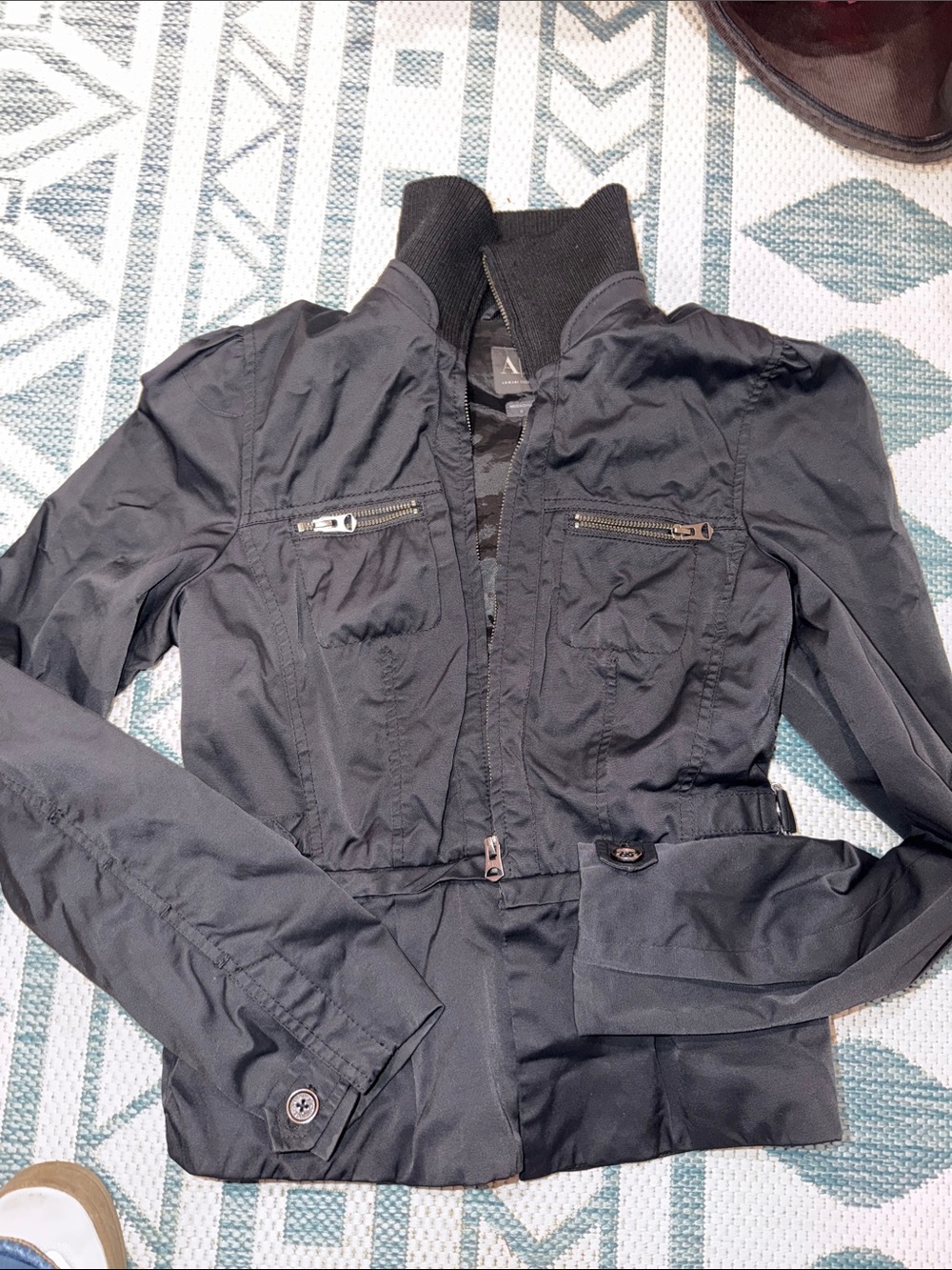 Women's Black Bomber Jacket - Classic Utility Style